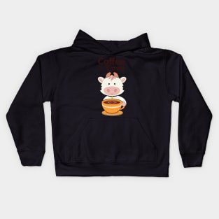 Cute Coffee then Cows Kids Hoodie